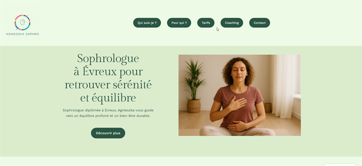Avant — site WordPress, page d'accueil