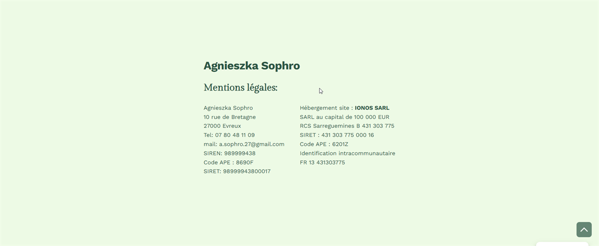 Avant — section tarifs/contact WordPress