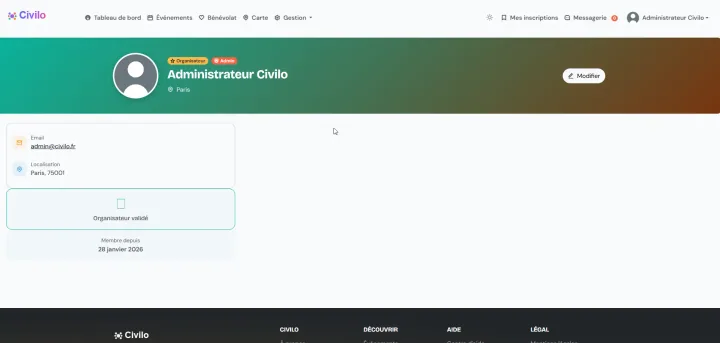 Civilo.fr — vue secondaire